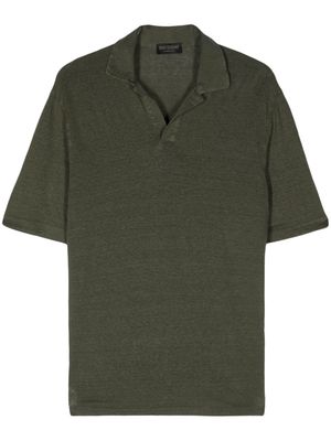 Dell'oglio short-sleeve linen polo shirt - Green