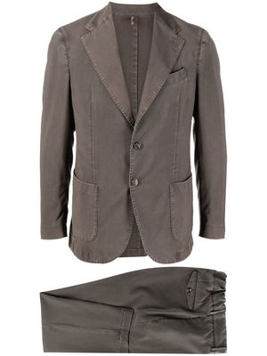 Dell'oglio single-breasted wool suit - Grey
