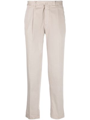 Dell'oglio stretch-cotton tapered trousers - Neutrals