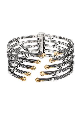 Delos 2.0 Oars 18K Gold & Sterling Silver Cuff Bracelet