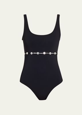 Delphine Round-Neck Silent Underwire One-Piece Swimsuit