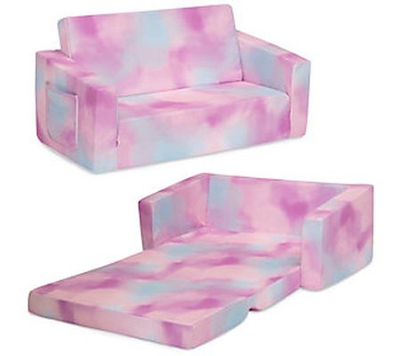 Delta Children Cozee Flip-Out Sofa - Pink Tie D ye
