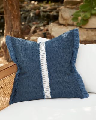 Deluxe Jacquard Indoor/Outdoor Pillow, 20" Square