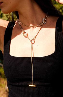 DEMARSON Athena Convertible Necklace in Gold