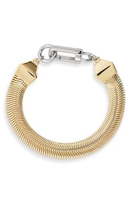 DEMARSON Erika Snakechain Bracelet in 12K Shiny Gold/Iridescent