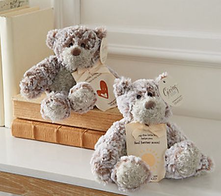 DEMDACO Set of 2 8.5" Mini Plush Giving Bears