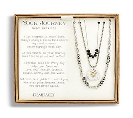 DEMDACO Your Journey Beaded Love 24" Layered Necklace, Boxed