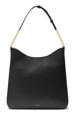 DeMellier Helsinki Leather Hobo Bag in Black Small Grain