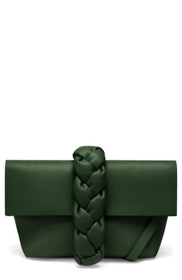 DeMellier Mini Verona Leather Crossbody Bag in Green Smooth