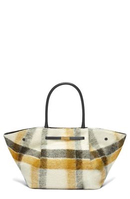 DeMellier New York Leather Tote in Checked Textured