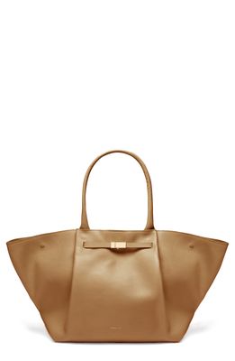 DeMellier New York Leather Tote in Deep Toffee Small Grain