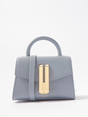 Demellier - The Nano Montreal Leather Cross-body Bag - Womens - Light Blue
