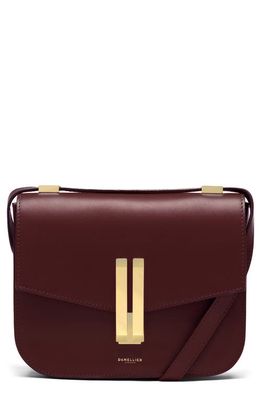 DeMellier Vancouver Leather Crossbody Bag in Burgundy Smooth