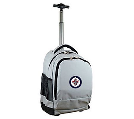 Denco NHL 19 Inch Premium Wheeled Backpack Gray