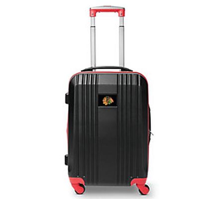 Denco NHL 21 Inch Carry-On Hard Case Two-Tone S pinner Red