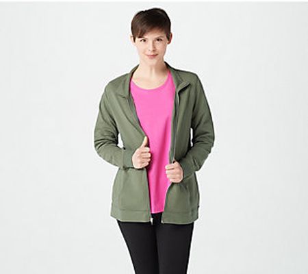 Denim & Co. Active French Terry Zip Front Jacket