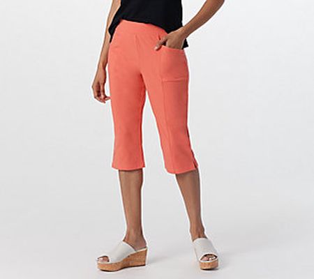 Denim & Co. Active Petite Duo Stretch Skimmer w/Pkts