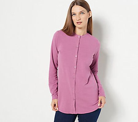 Denim & Co. Essentials Jersey Button Front Cardigan