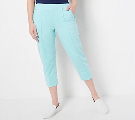 Denim & Co. Petite Active French Terry Crop Pant