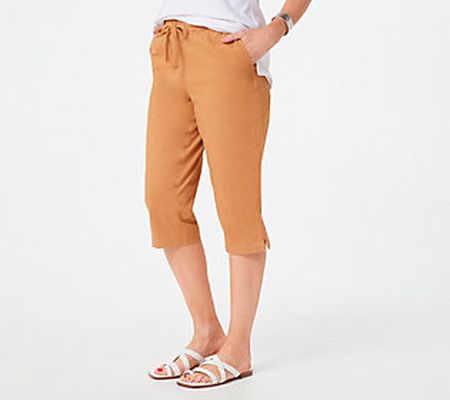 Denim & Co. Petite Casual EasyWear Twill Skimmers