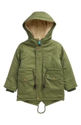 Denim Bay Kids' Waterproof Hooded Jacket in Olive