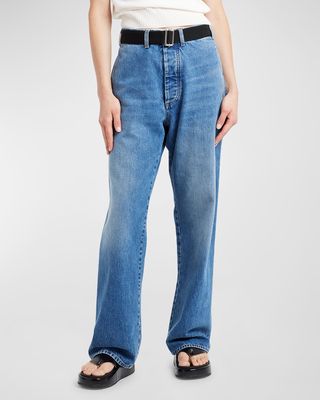 Denim Belted Trousers