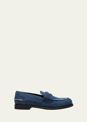 Denim Coin Penny Loafers