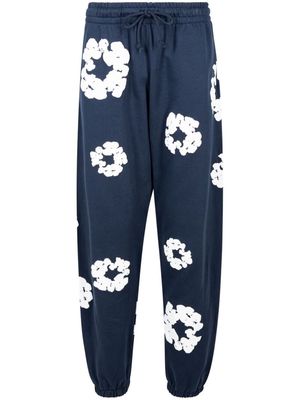 Denim Tears Cotton Wreath-print track pants - Blue