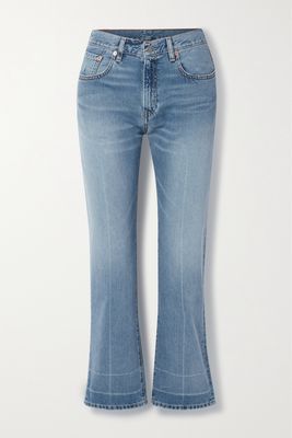 Denimist - Joni Cropped Mid-rise Flared Jeans - Blue