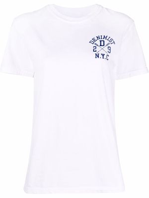 Denimist logo-print cotton T-shirt - White