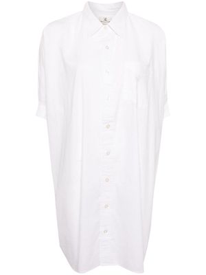 Denimist oversized cuffed shirt dress - White