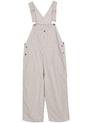 Denimist striped denim overalls - Neutrals