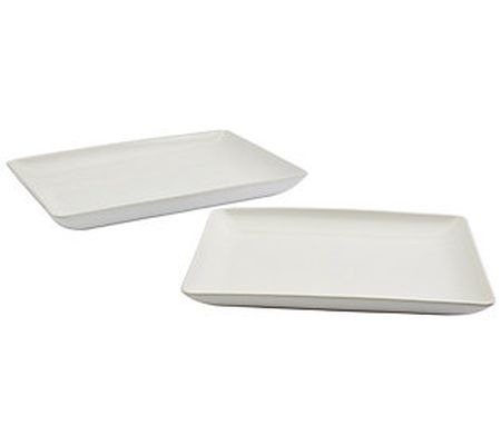 Denmark Blanc de Blanc 2 Piece Rectangular Serv ing Platters