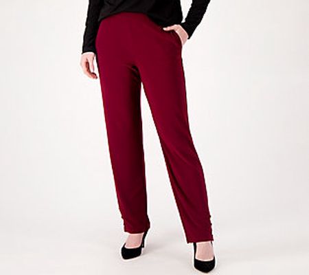 Dennis Basso Regular Italia Knit Straight Leg Pants