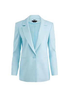 Denny Notch-Lapel Boyfriend Blazer