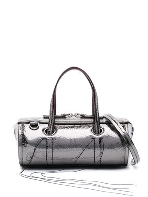 DENTRO Anona metallic-leather crossbody bag - Silver