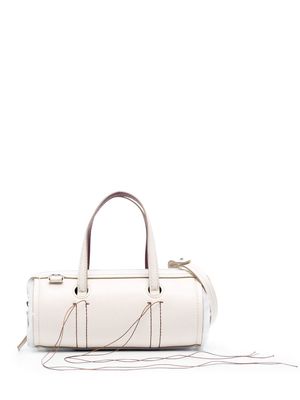 DENTRO leather cylinder body tote bag - Neutrals