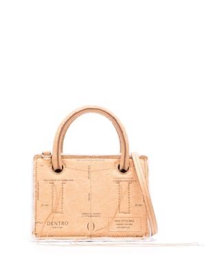 DENTRO mini Otto Paper leather bag - Brown
