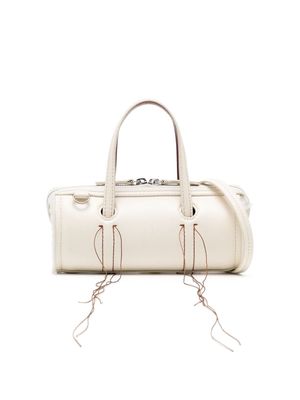 DENTRO small Anona leather tote bag - White