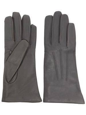DENTS Isabelle cashmere-lined leather gloves - Grey