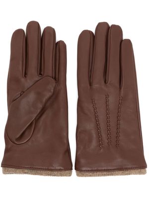 DENTS Loraine shearling-lined gloves - Brown