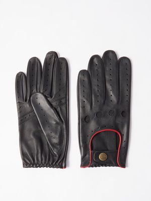 Dents - Silverstone Touchscreen-compatible Leather Gloves - Mens - Black Multi