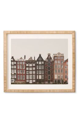 Deny Designs Amsterdam Framed Art Print in Brown