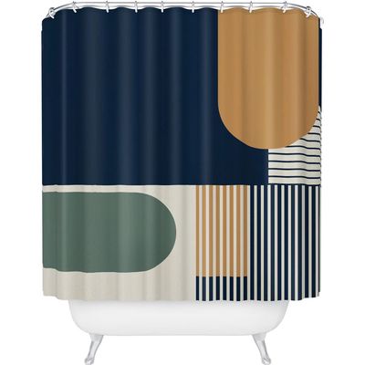 Deny Designs Cool Color Palette Shower Curtain in Blue 