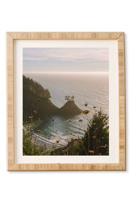 Deny Designs Golden Coast by J. Freemond Visuals Framed Wall Art in Blue