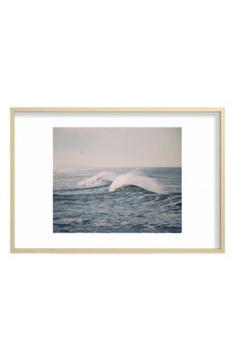 Deny Designs Stormy Waters Framed Art Print in Blue