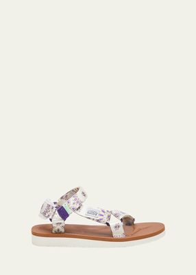 Depa T-Strap Printed Sporty Sandals