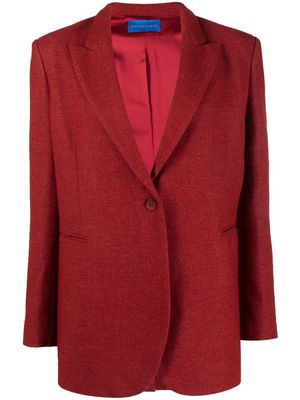 DEPENDANCE single-breasted wool-blend blazer - Red