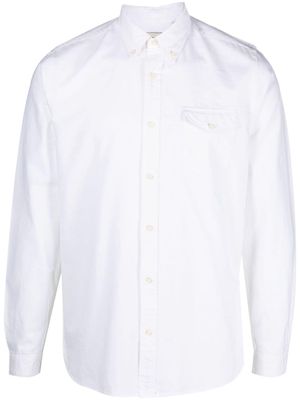 Deperlu cotton button-down shirt - White