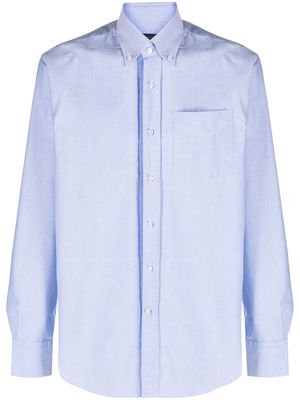 Deperlu spread-collar cotton shirt - Blue